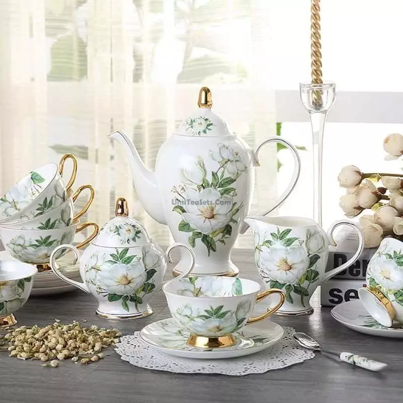 flowered tea sets